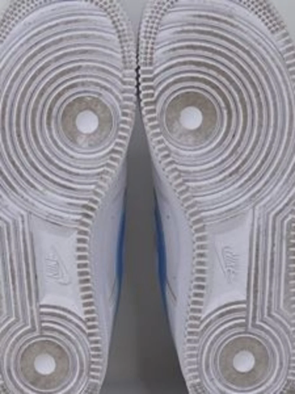 Nike Air Force 1 Low White Blue Sneakers, Size: 9 Men